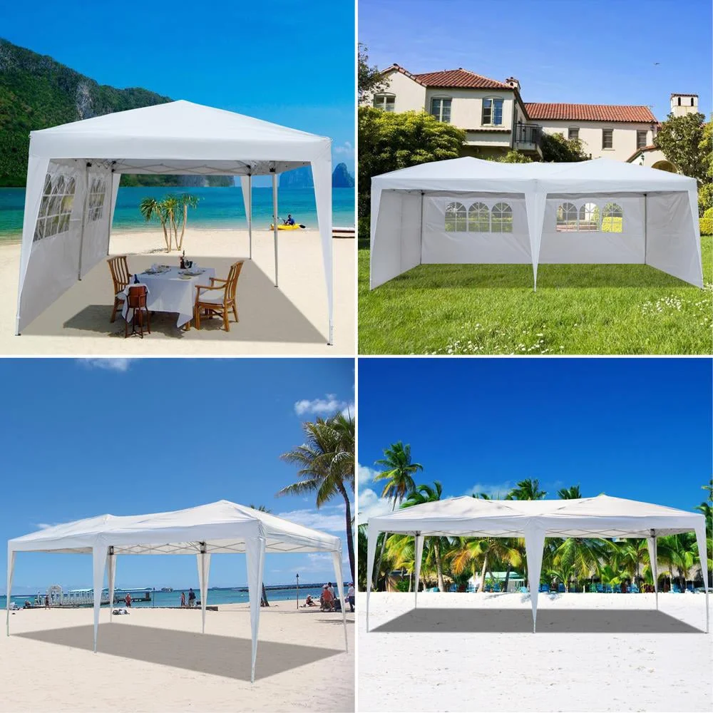 Zimtown 10'x20' Ez Pop up Backyard Canopy Heavy Duty Blue W/6 Sides