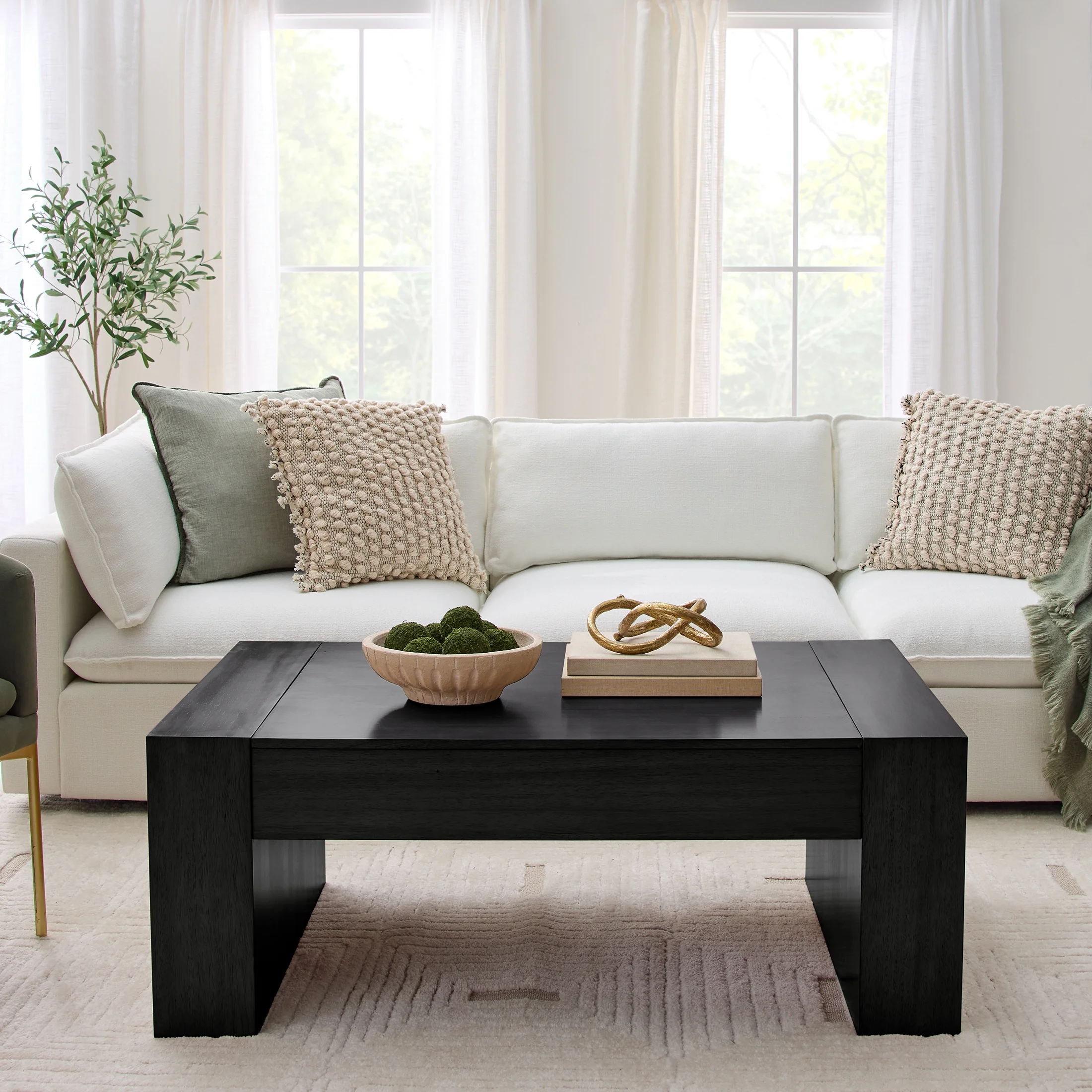 Better Homes & Gardens Ezra Oversized Coffee Table, Walnut