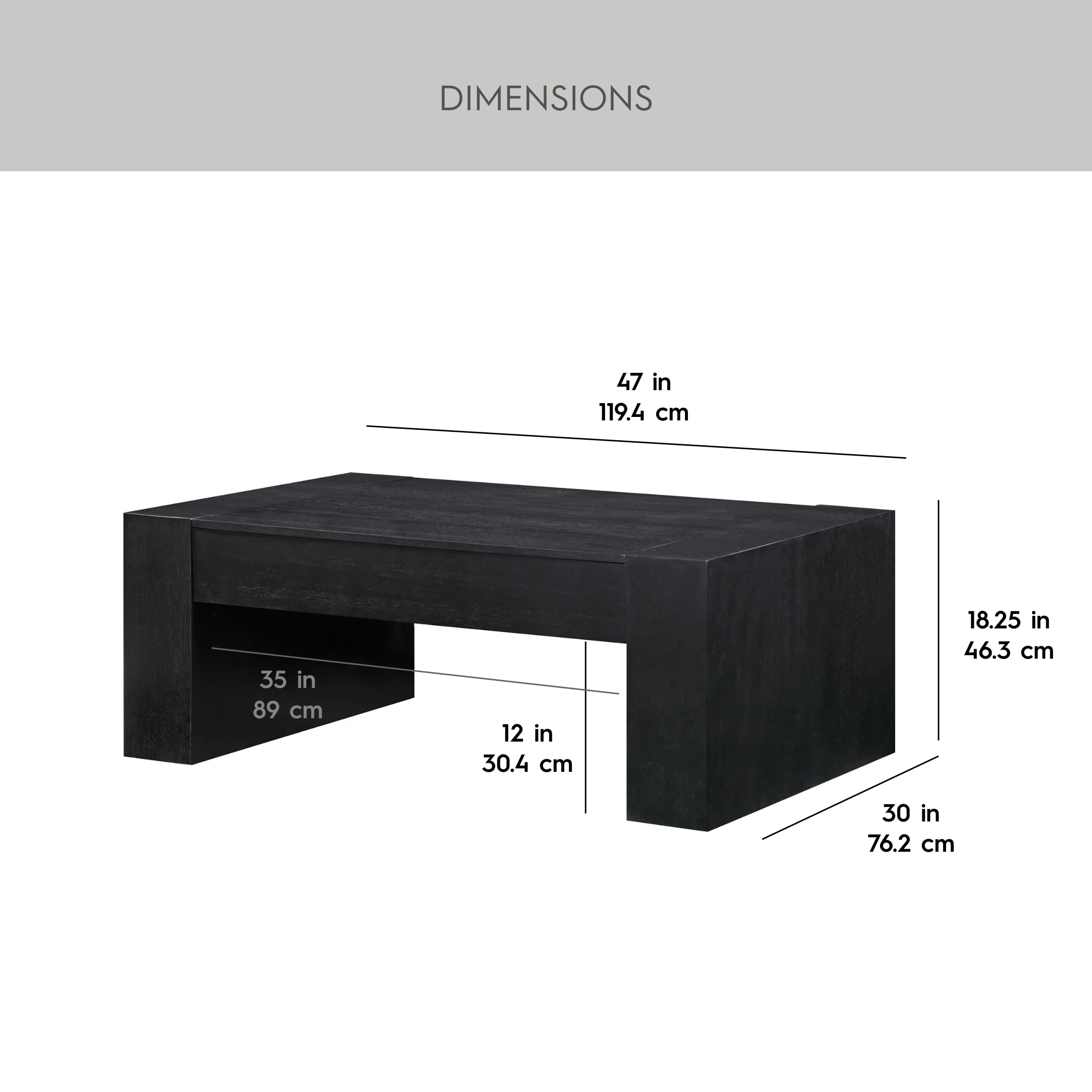 Better Homes & Gardens Ezra Oversized Coffee Table, Walnut