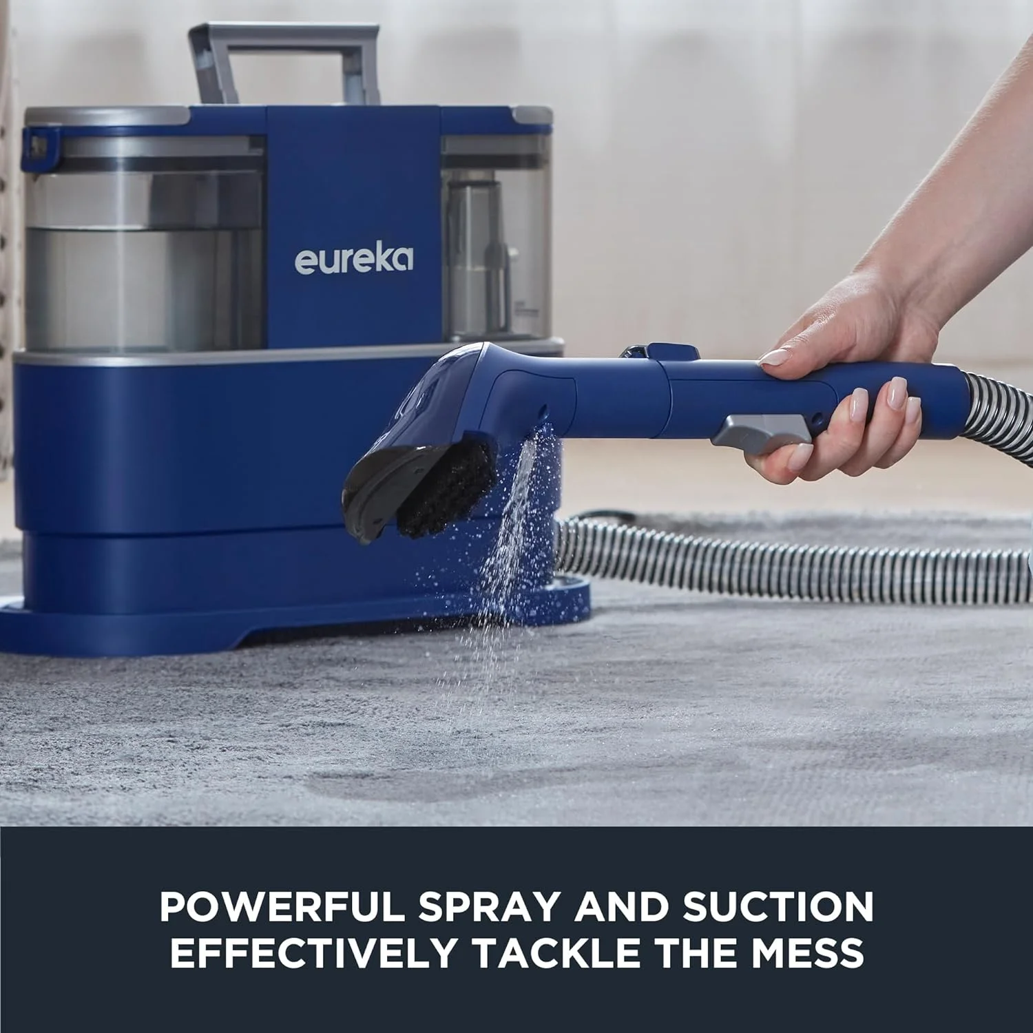 Eureka Portable Carpet and Upholstery Cleaner, Spot Cleaner for Pets, 50.7oz Large Water Tank, NEY100 with Cleaning Formula