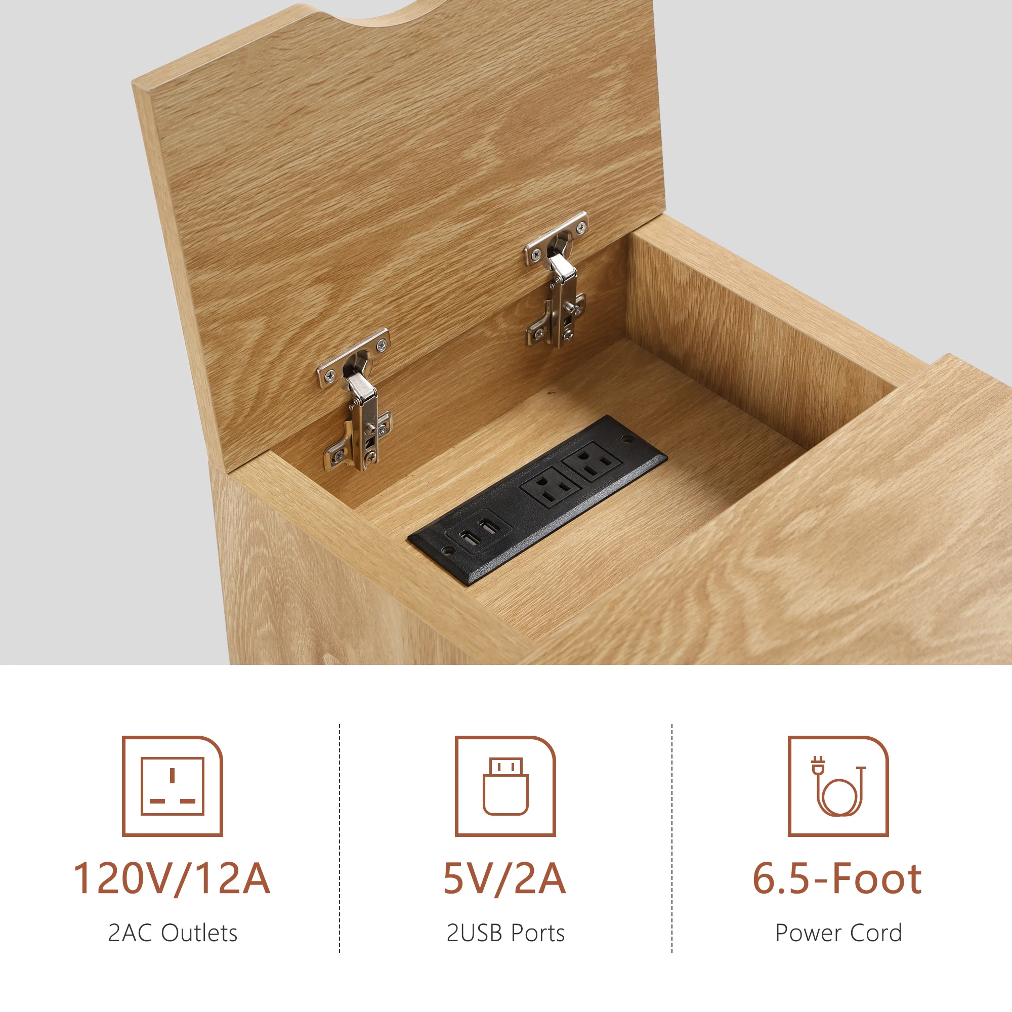 YOCWO Fluted Nightstand for Bedroom Set of 2 , Wood Bedside Table Set of 2 with Drawers, Black