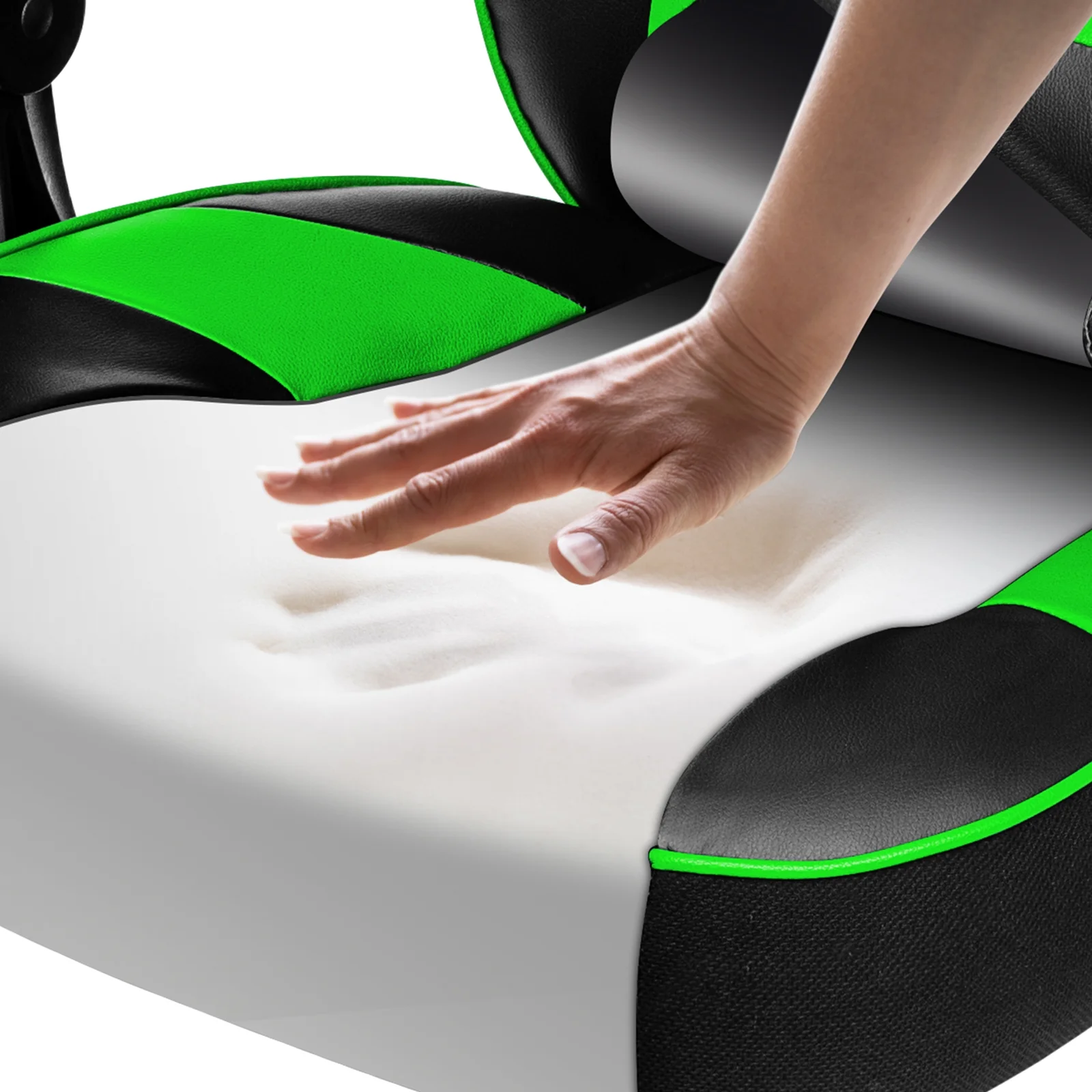 Elecwish Adjustable & Ergonomic Swivel Gaming Chair, White