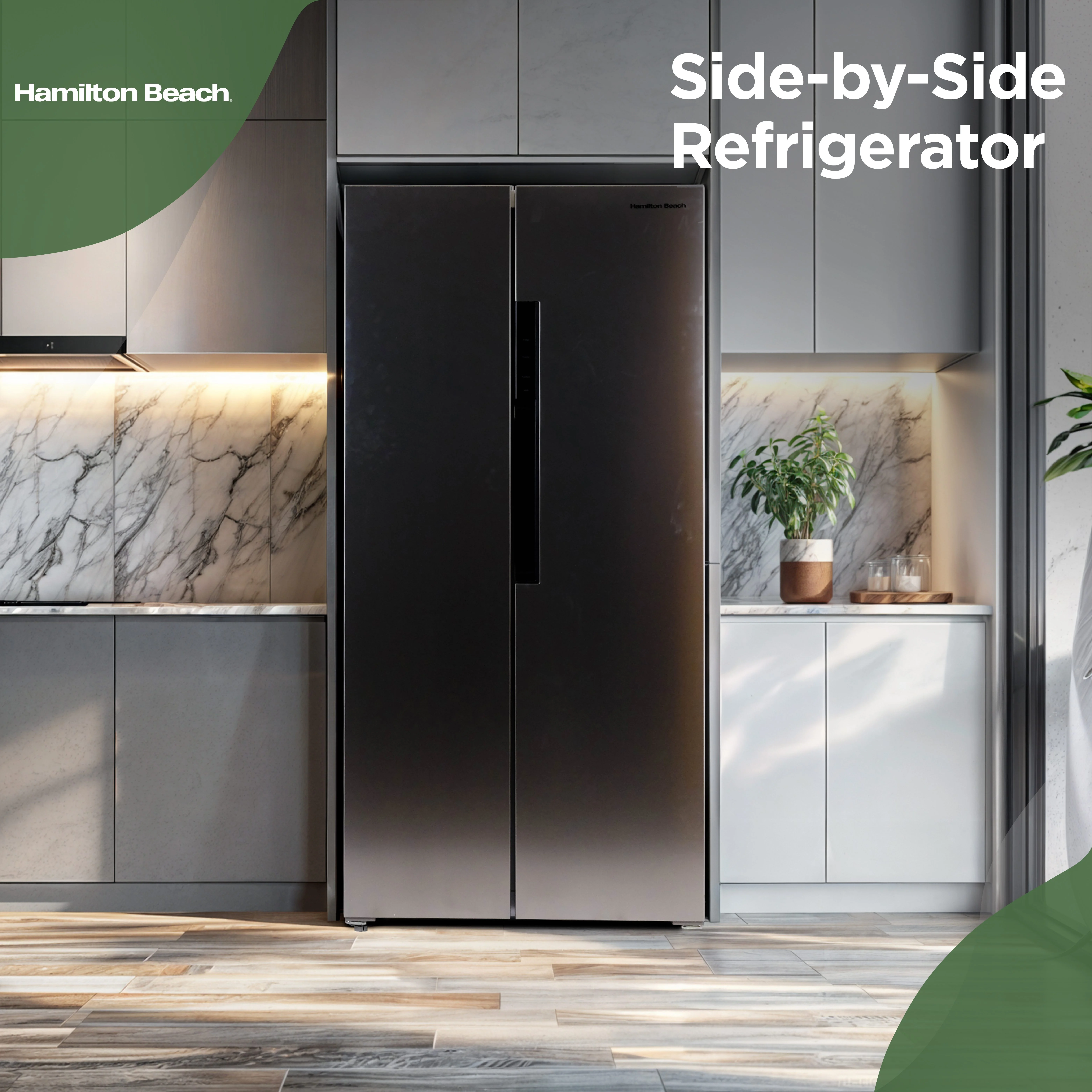 Hamilton Beach 15.6 cu. Ft. Side by side Stainless Refrigerator