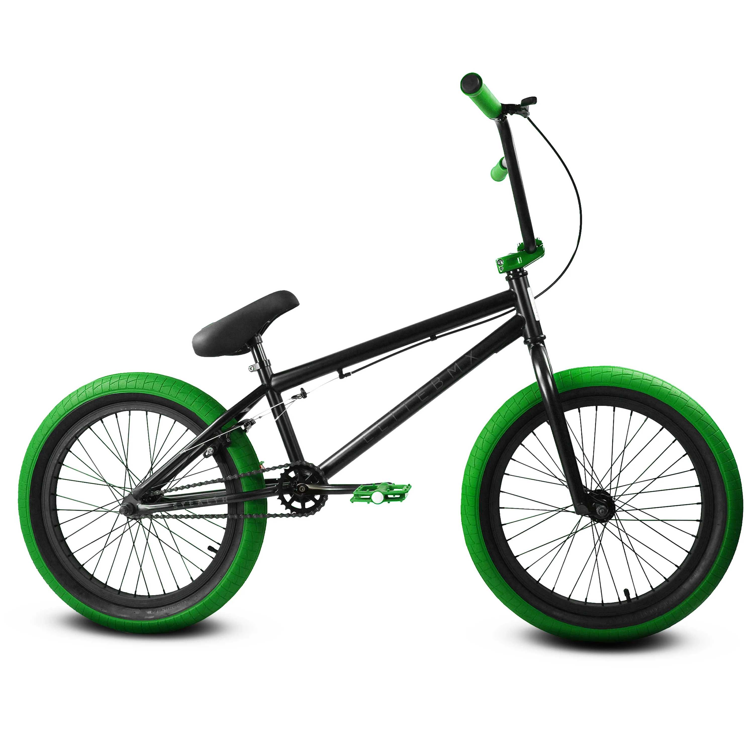 Elite BMX Bicycle 20�� Freestyle Bike - Stealth Blue Purple Ideal for Ages 7 to 18 Years