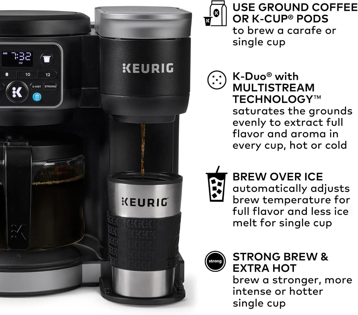 Keurig K-Duo Gen 2 Hot & Iced Single Serve & Carafe Coffee Maker