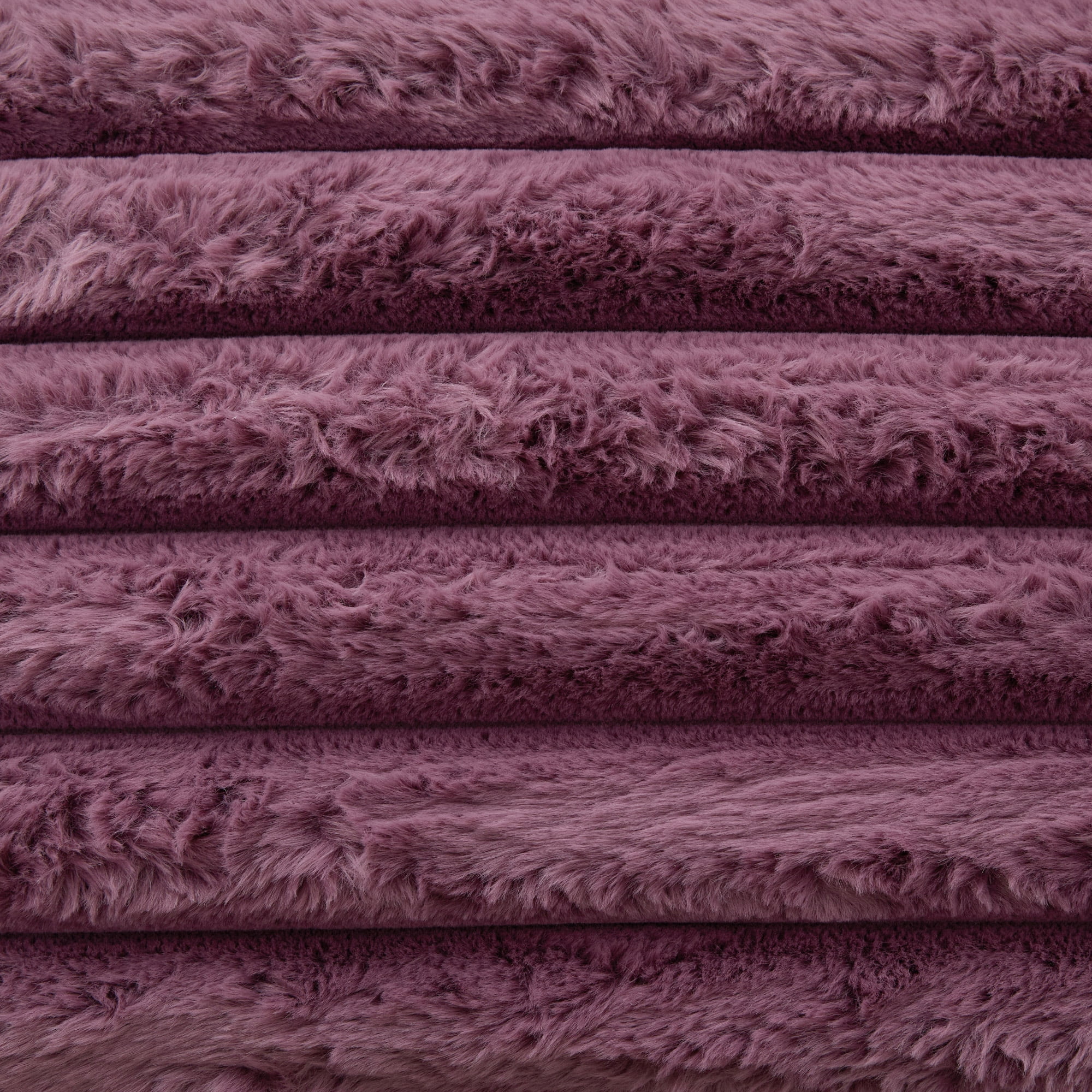 Oversized Double Chaise Lounge, Faux Fur Upholstered Deep Seat Sofa with 2 Pillows, 2 Cupholders, and Dual USB Ports