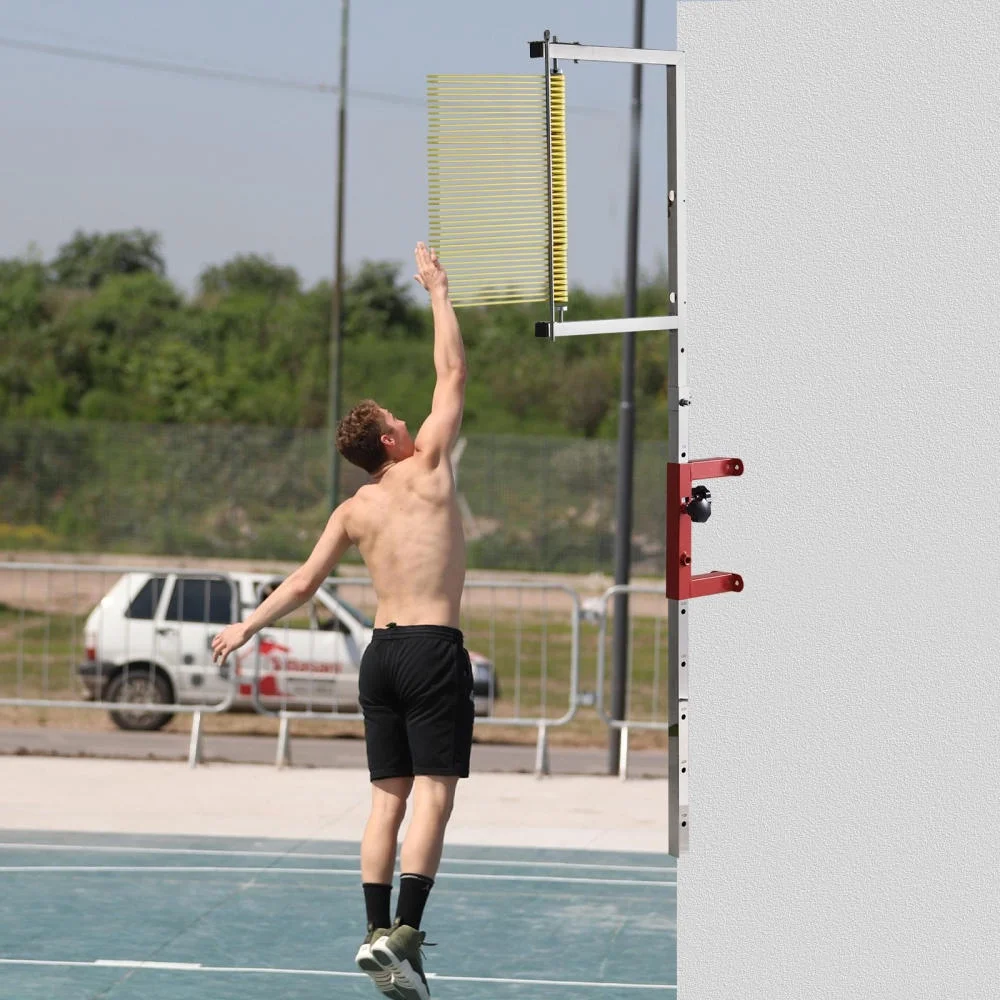 WAASOSCON High Jump Training Equipment 3.9-11.4ft Adjustable Height Vertical Jump Tester Outdoor Use