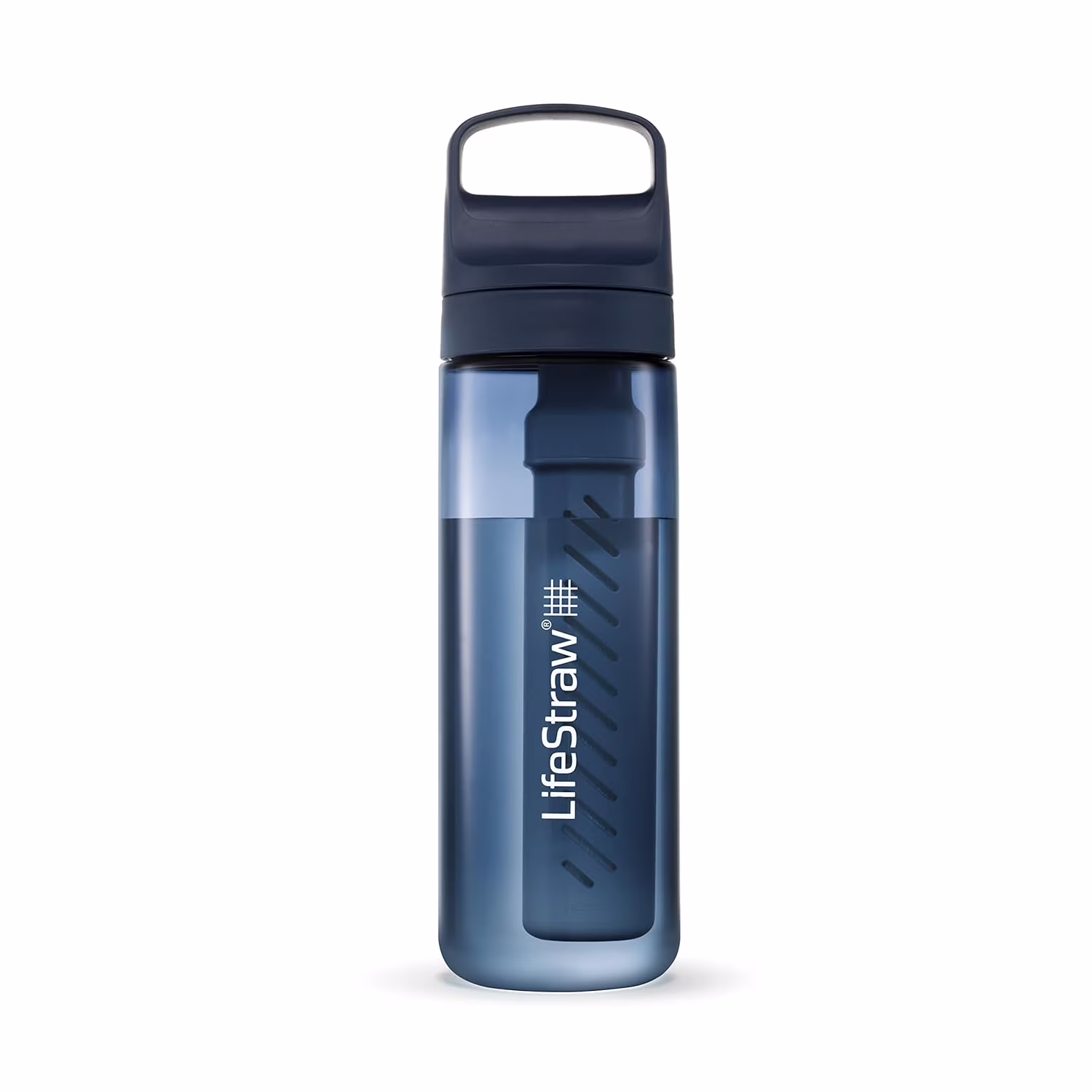 LifeStraw Go 2 Stage - BPA Free Filter Water Bottle for Travel, Camping and Everyday Use - Remove Bacteria, Parasites and Microplastics, Improve Taste, Water Purifier Bottle with Filter Inside