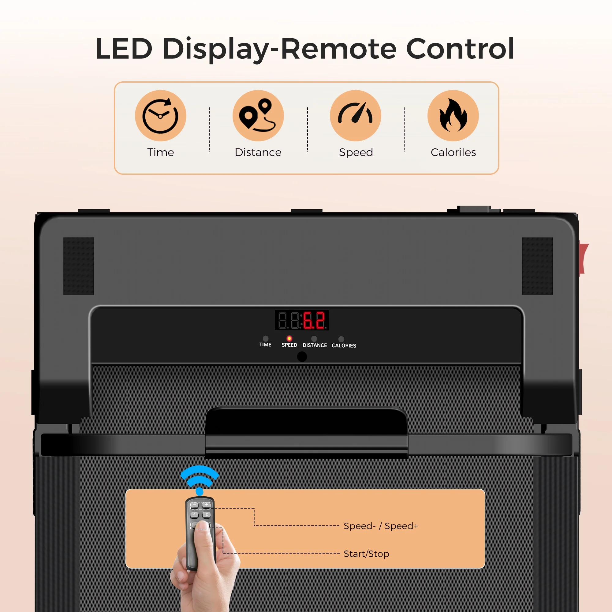 2 in 1 Walking Pad Treadmill, Foldable Treadmills with Handle Bar, 2.5HP Portable Folding Treadmill with Remote Control, Under Desk Treadmill for Home Office, 300lbs, Black