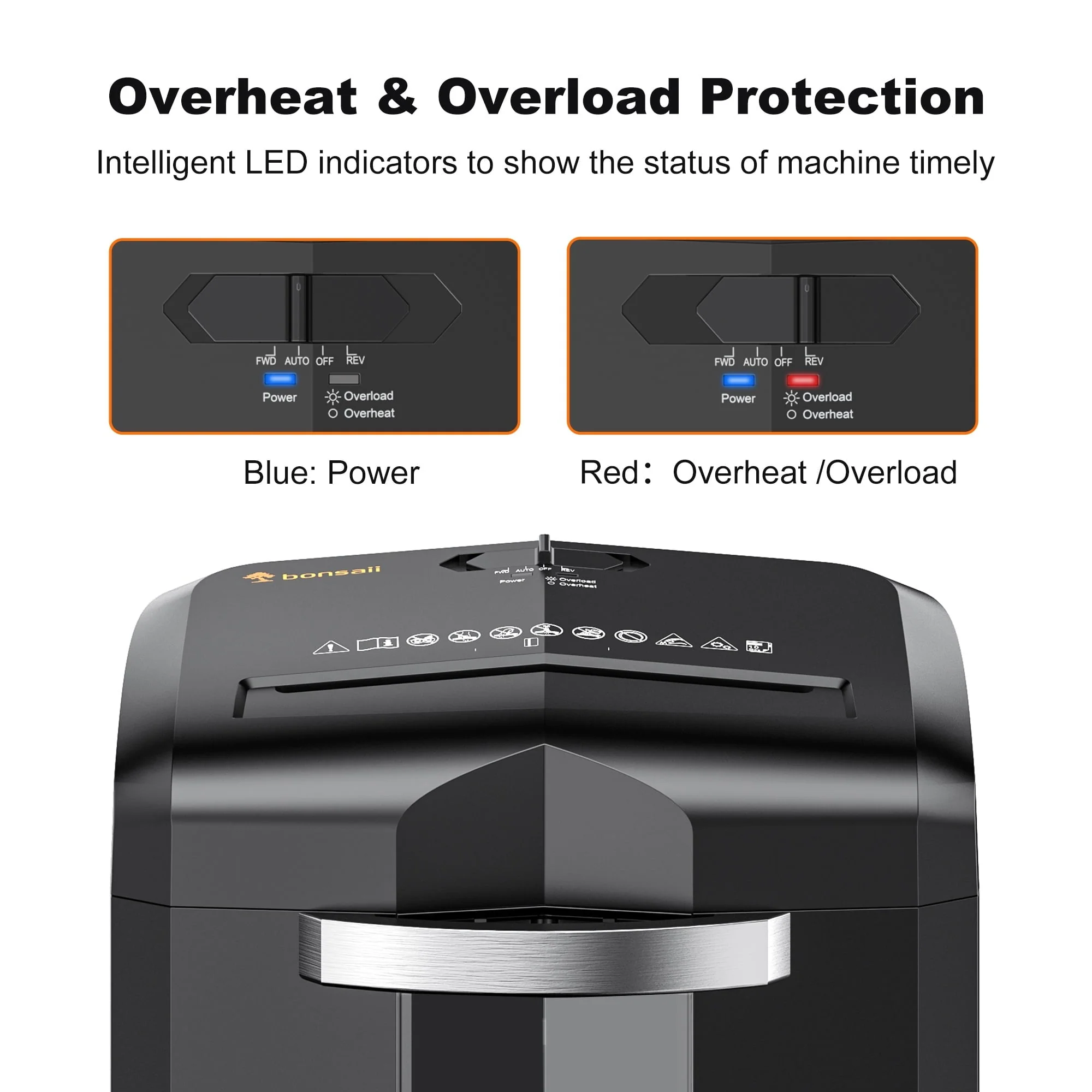 Bonsaii 12-Sheet Micro Cut Paper Shredder Heavy Duty Shredder with 4.1 gal Pullout Bin