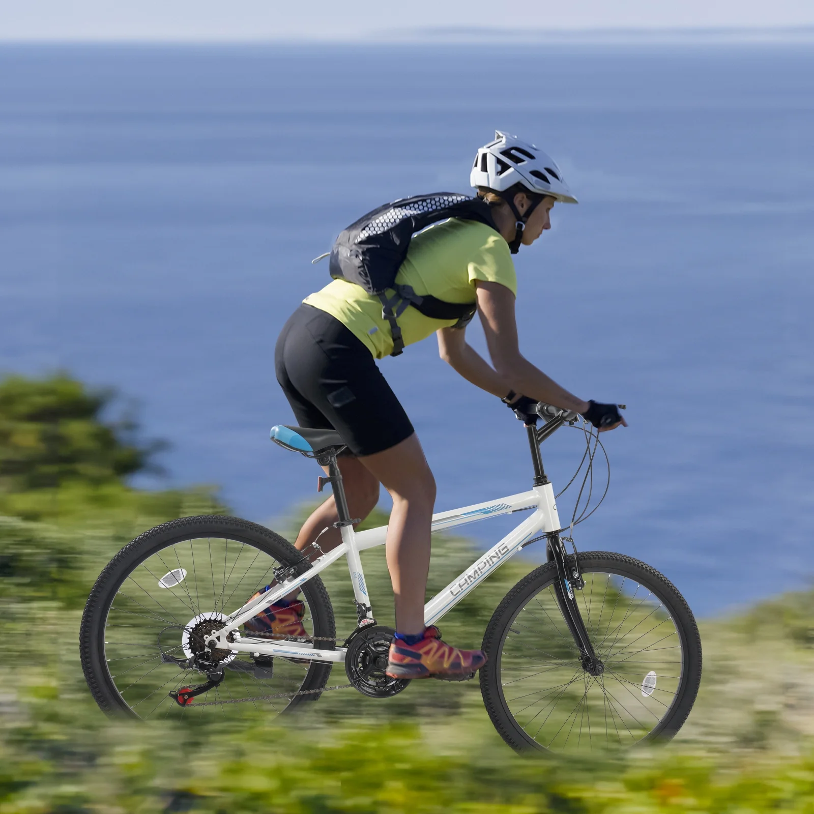 Ktaxon 24 inch Mountain Bike for Women, Dual V Brakes 21 Speeds Women Bike