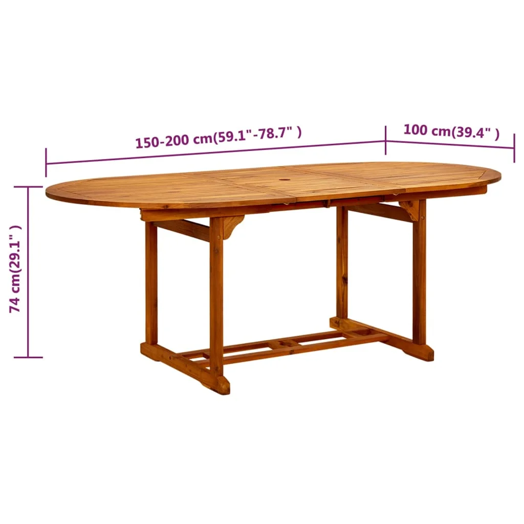 vidaXL Patio Table 78.7