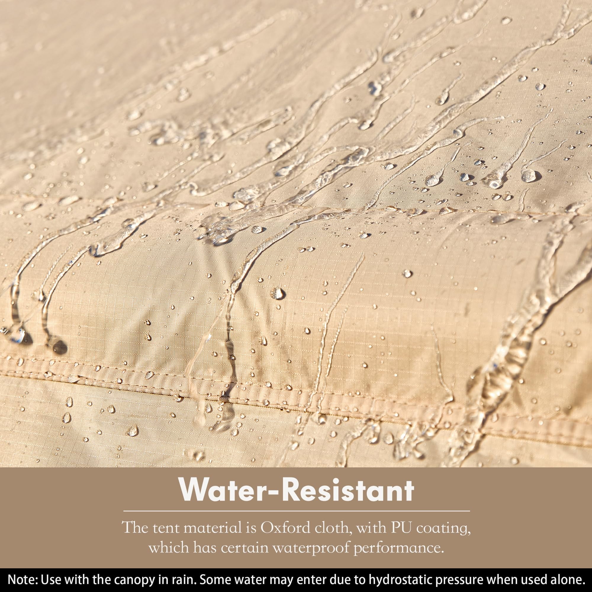 Yoleny 12'x8' Inflatable Tent, 96 SFT Blow Up Tent for Camping, 4 Season Oxford Glamping Tents with Clear Skylight, Pump & Stove Jack